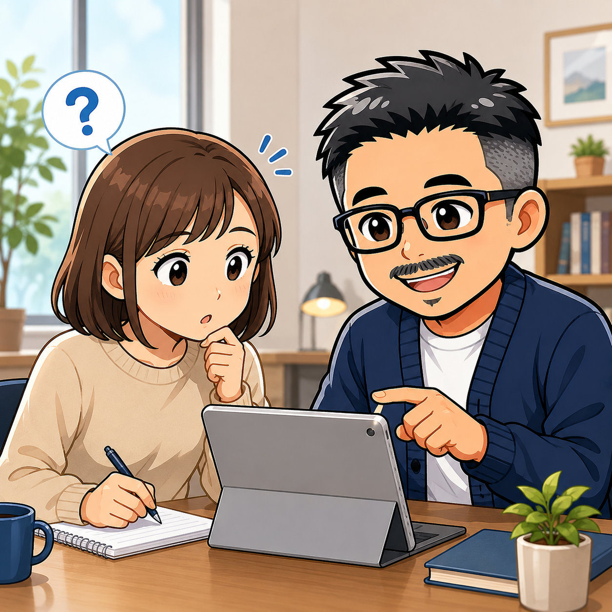 質問しながら学ぶ様子