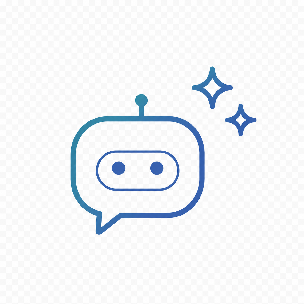 AIチャットを表すロボットのイラスト
